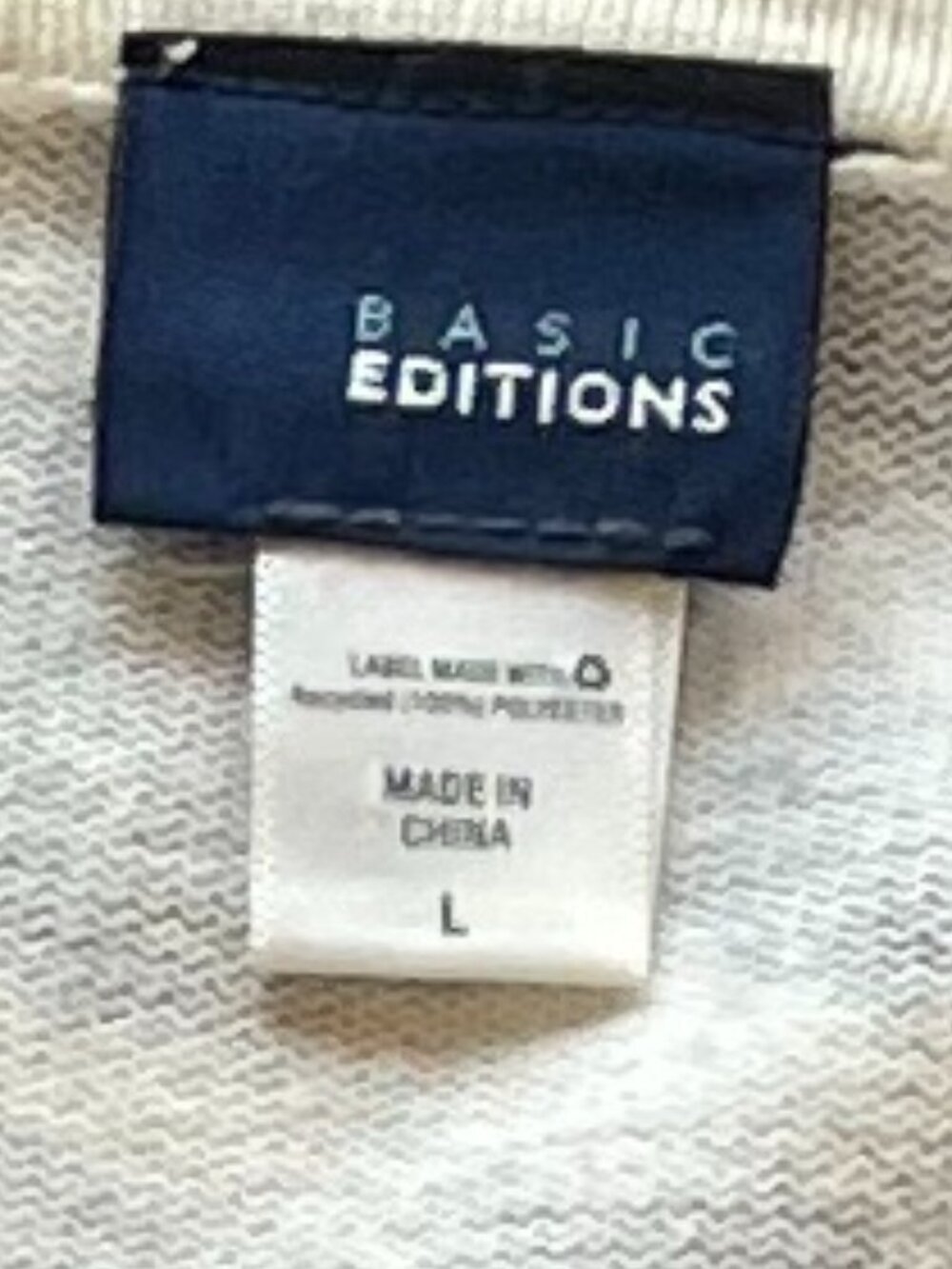 Navy & White Patterned Cardigan – Size L - Picture 4 of 4